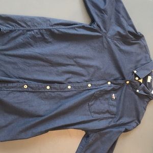 Hollister Navy Button Down Size Medium